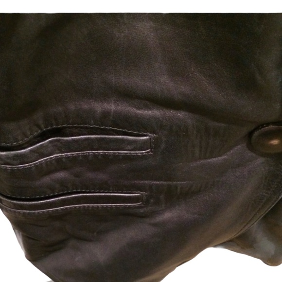 Ann Maria Barrett of Paris Black Leather Jacket Size 14 - Picture 3 of 8